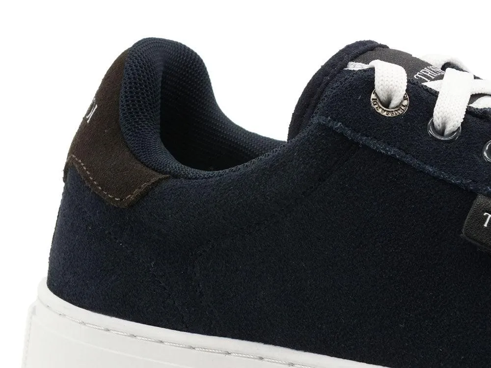 TRUSSARDI DNA Sd Real Suede Sneaker Navy Blue Ebony 77A00270