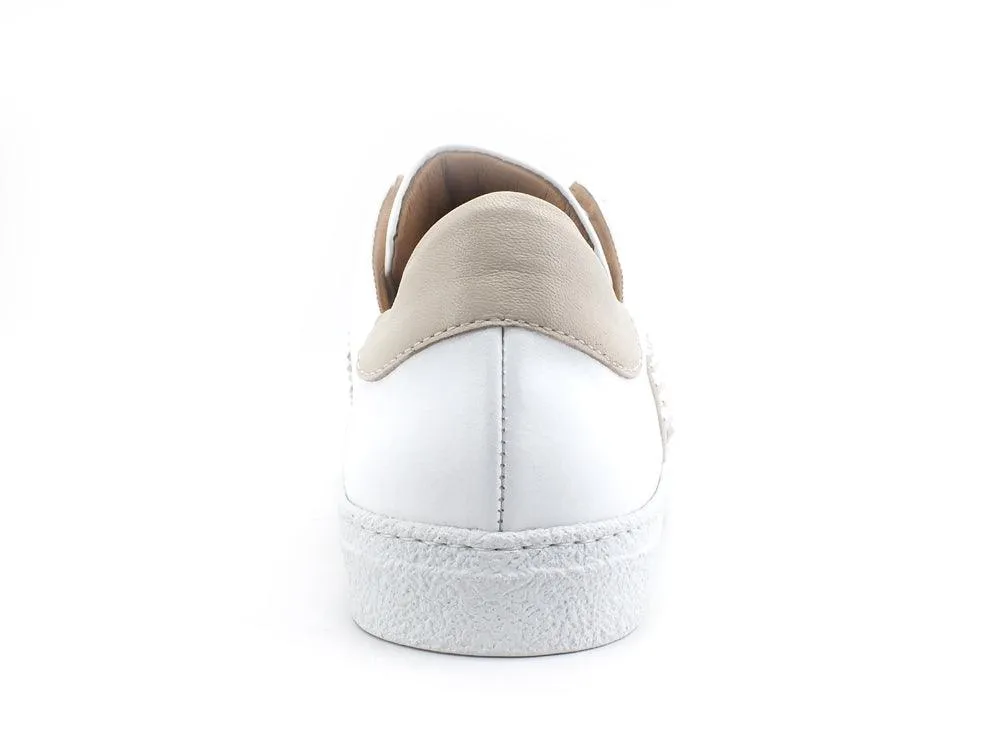 VIA ROMA 15 Saint Barth Sneaker Fascia Borchie Bianco Beige 3171